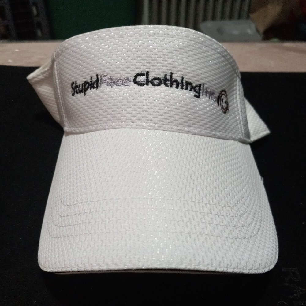 Texas Hold 'Em Poker - SF - One Size Fits All White Adjustable Visor / Cap / Hat